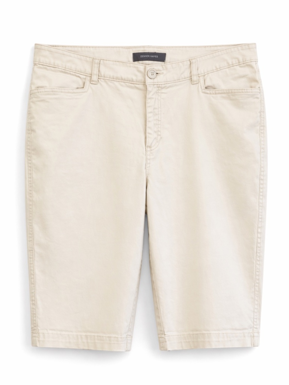 4/$20➡️ Denver Hayes Cream Bermuda Cotton Blend Shorts 11” Inseam – Size 14 EUC